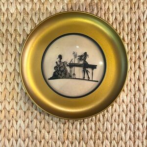 Vintage Reverse Silhouette on glass.